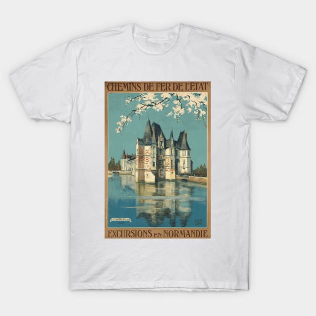 Excursions en Normandie  - Vintage French Railway Travel Poster T-Shirt by Naves